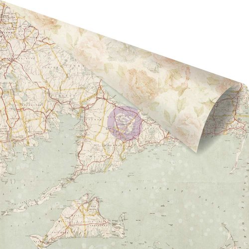 Prima Marketing St. Tropez Collection - 12 x 12 Double Sided Paper - French Sands with Foil Accents