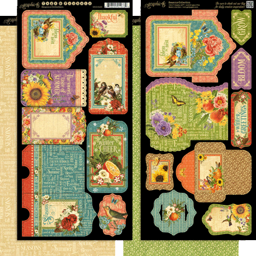 Набор высечек из кардстока Graphic 45 - Seasons Collection
